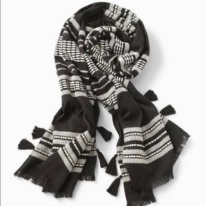 Stella and dot black and white scarf